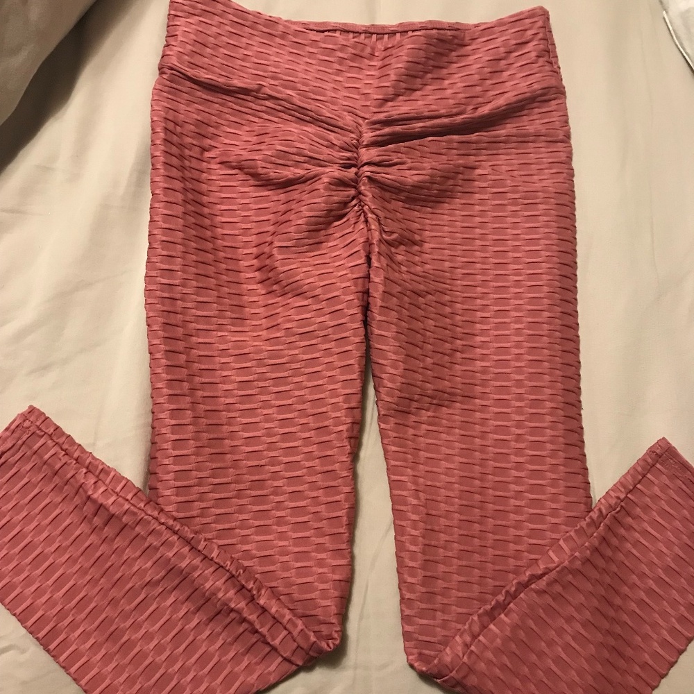 Jed North Scrunch Bum Leggings in Dusty Rose - size XL